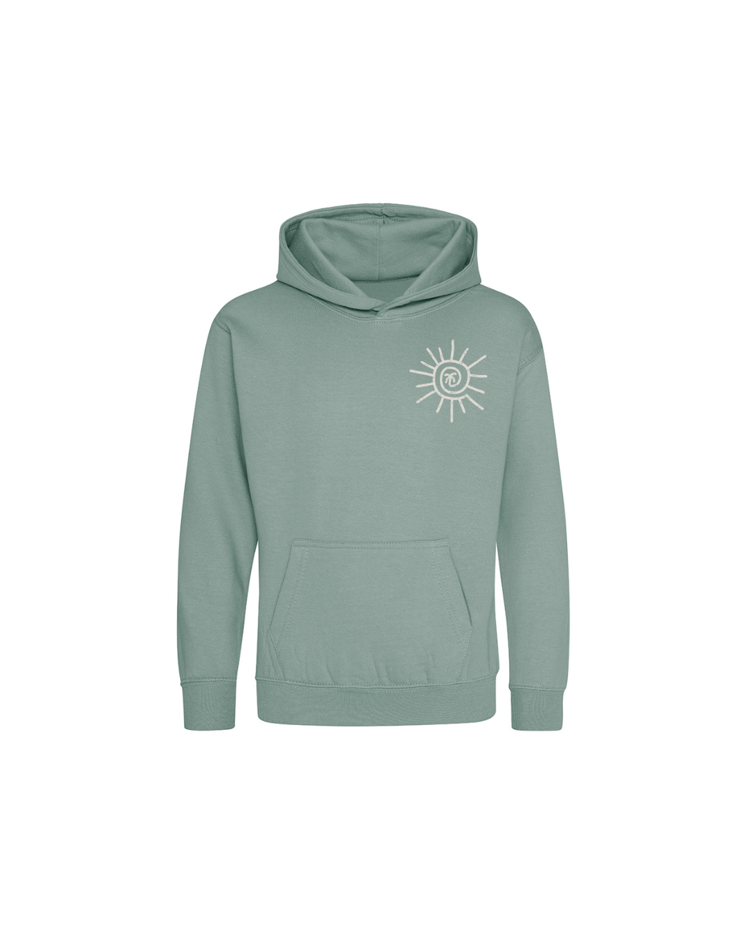 Sunshine Palm Tree Hoodie - Dusty. Green