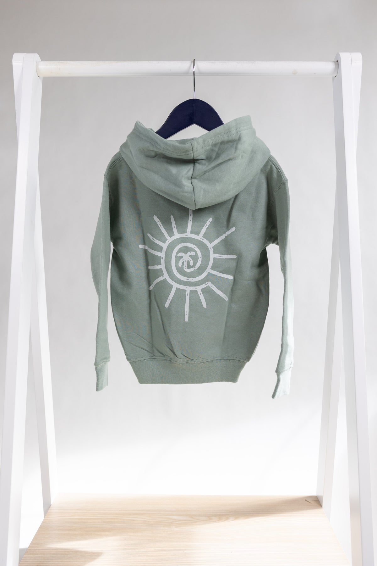 Sunshine Palm Tree Hoodie - Dusty. Green