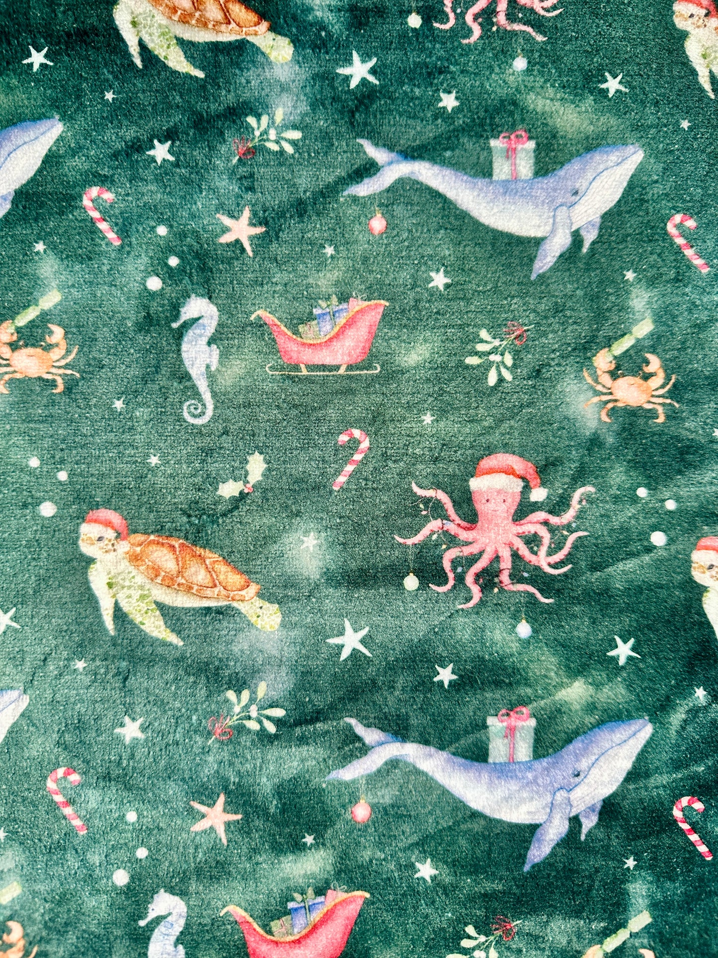 SEAsons Greetings Minky Blanket