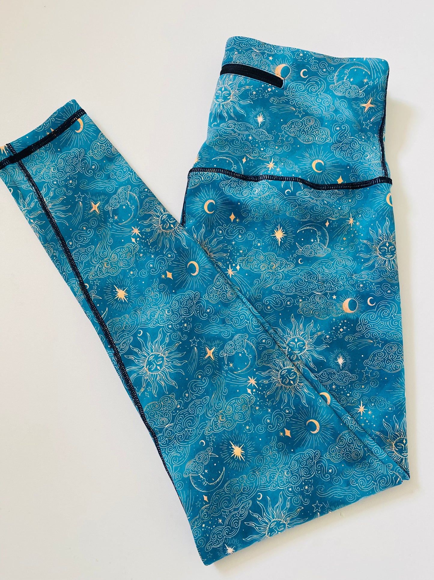 Adults Athletic Leggings - Mystic Skies - M (UK 12)