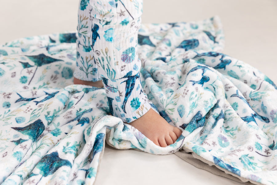 Sealife Parade Minky Blanket