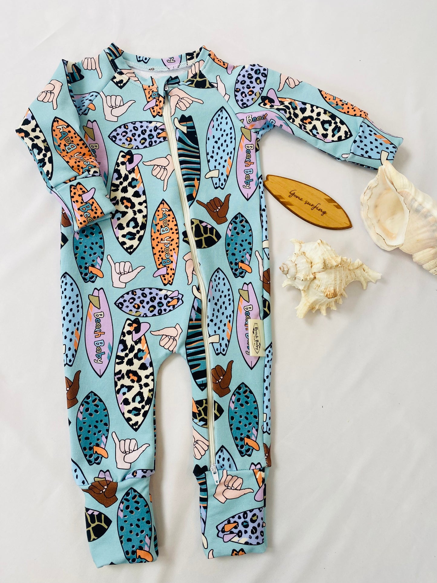 Beach Baby Boards Zippy Sleepsuits