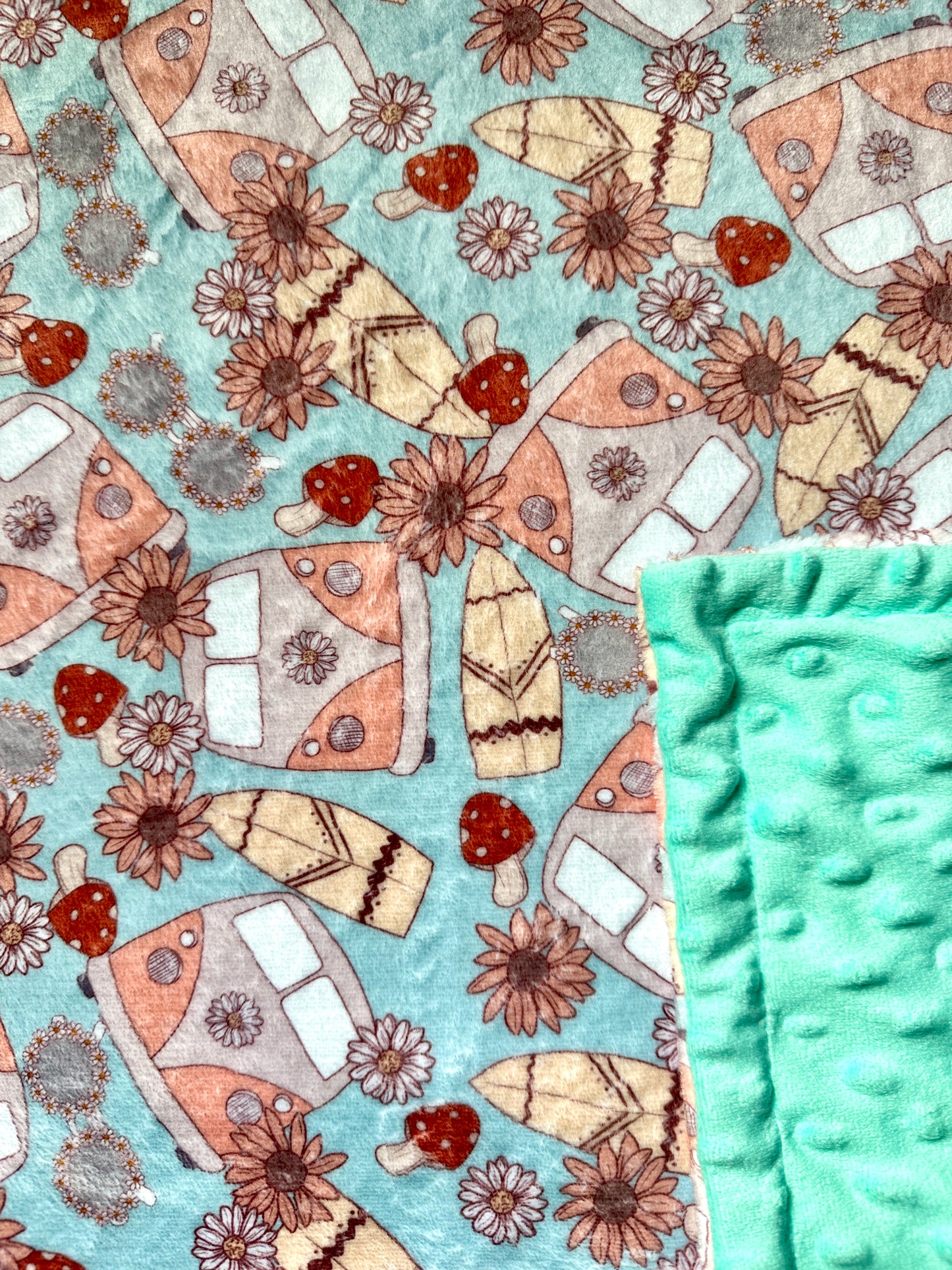 Boho Campervans Minky Blanket