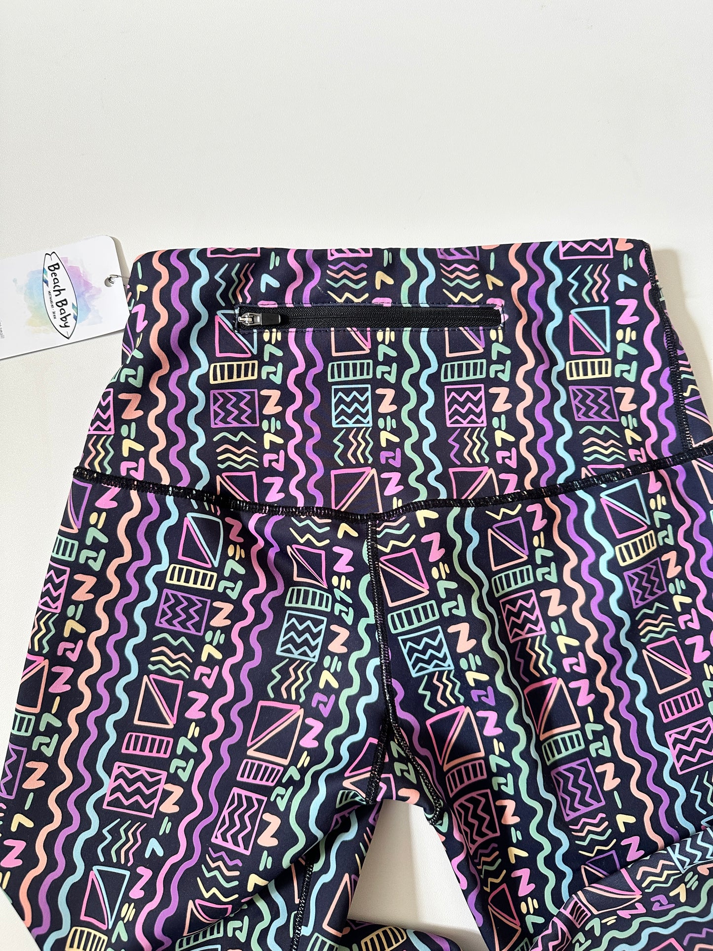 Ladies Retro Ski Aztec Leggings - Size XS