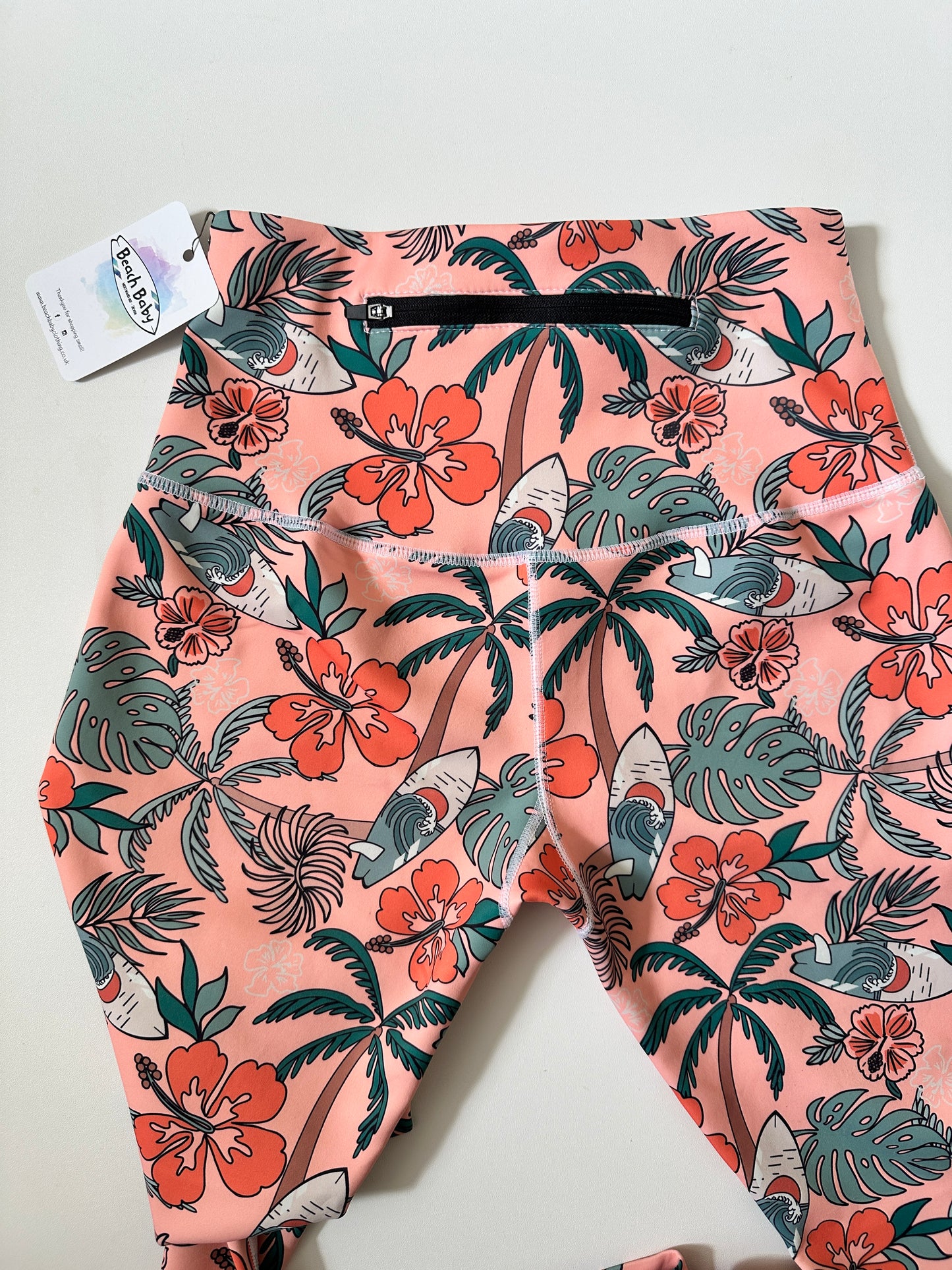 Ladies Hawaiian Coral Leggings - Size XS