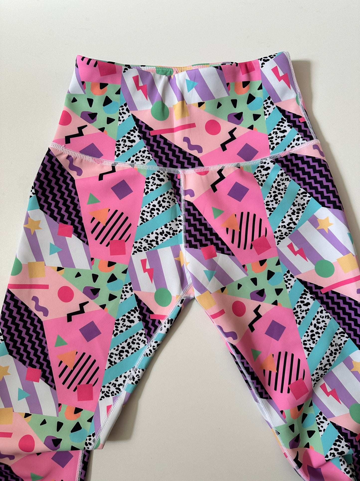 Ladies Retro Ski Splice Leggings - Size XS