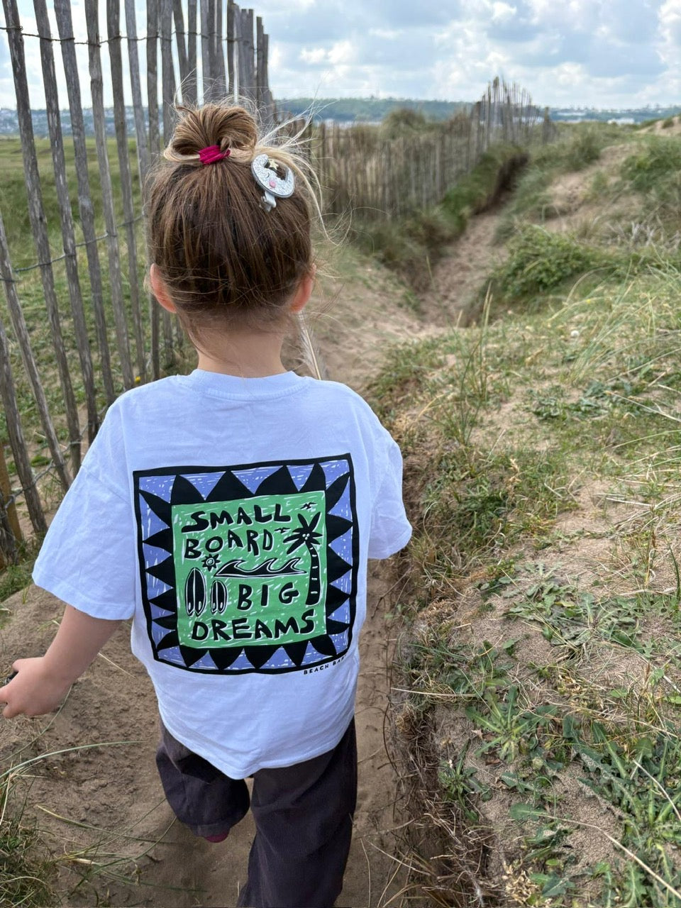 'Small Board Big Dreams' Oversized Organic Tee