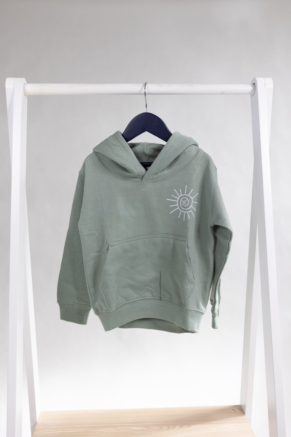 Sunshine Palm Tree Hoodie - Dusty. Green