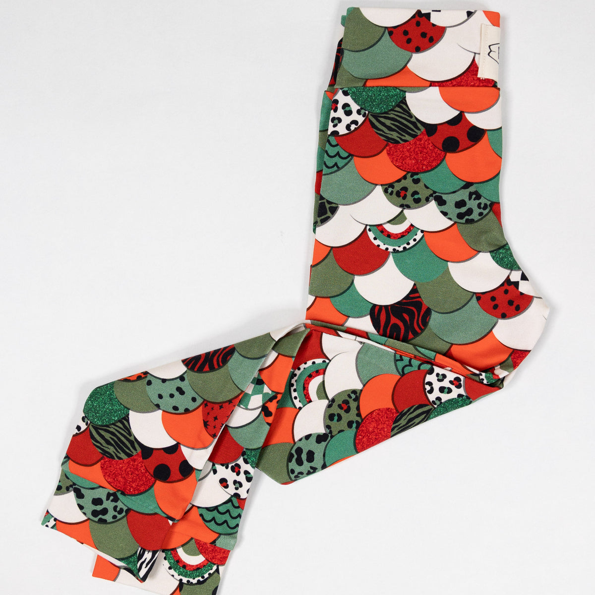 Christmas Scales Mermaid Leggings - 3-4y