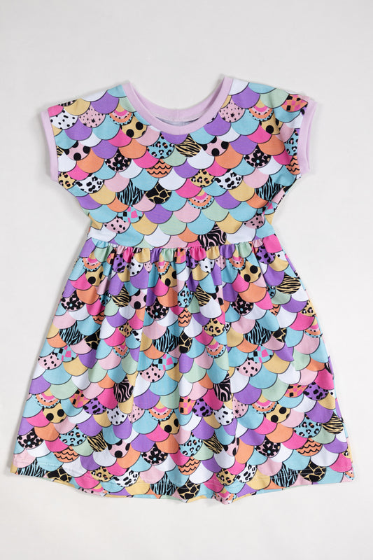 Mermaid Scales Dress - 3-4y