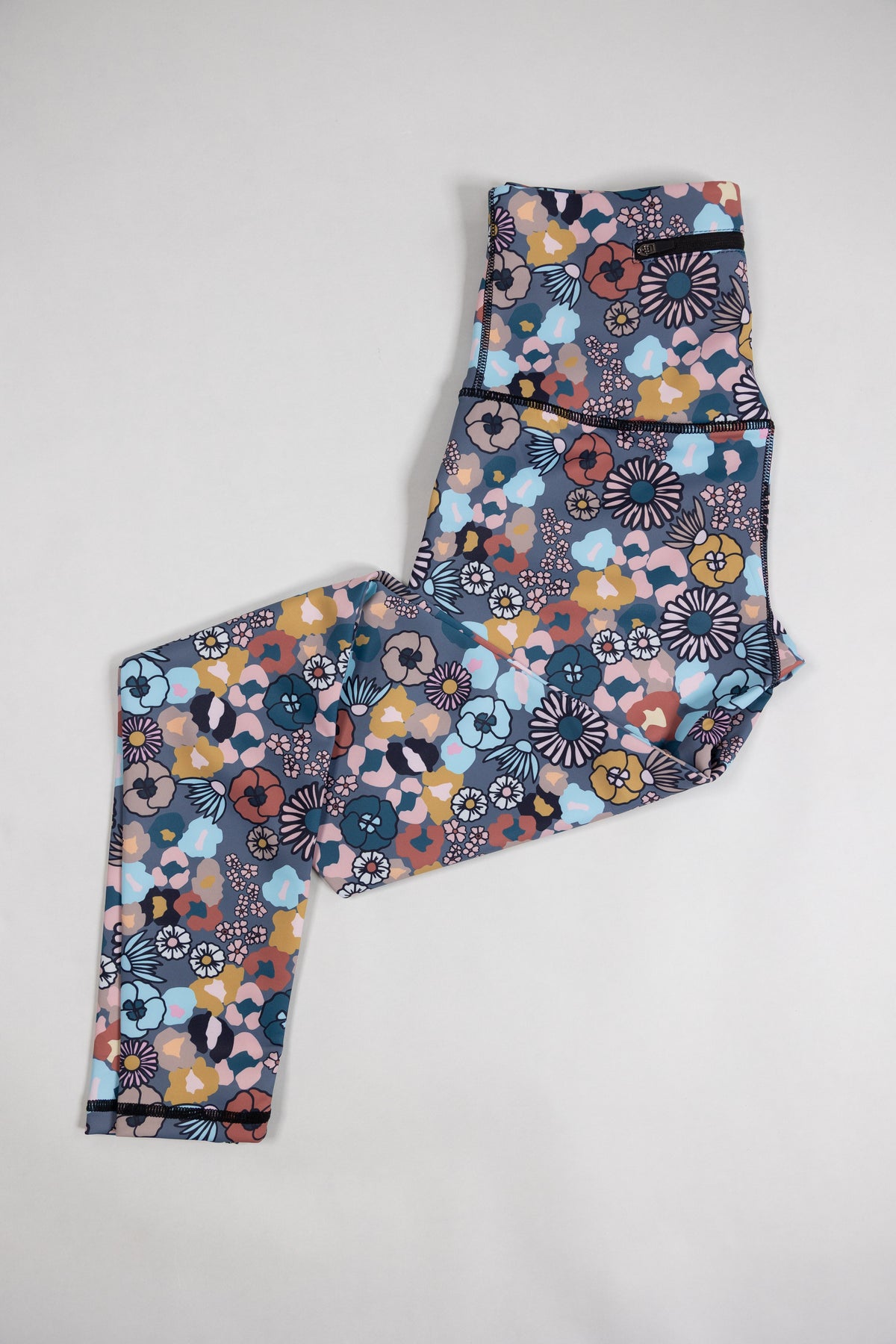 Ladies Leopard Print Flowers Leggings - Size XS