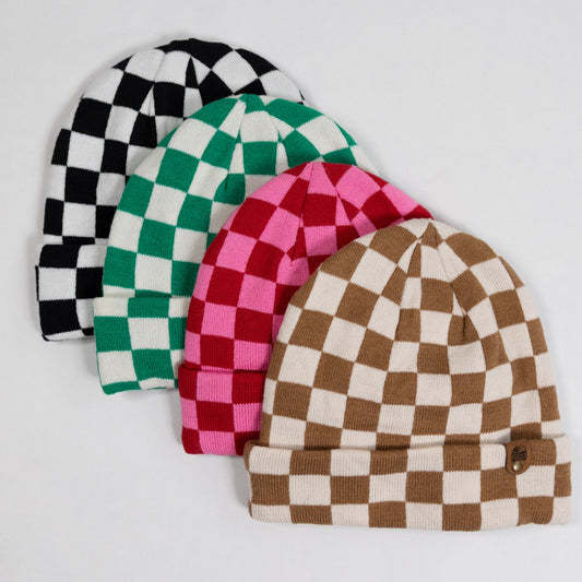 Adult Chequered Beanie