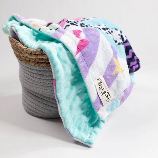 Retro Ski Splice Snuggle Blanket