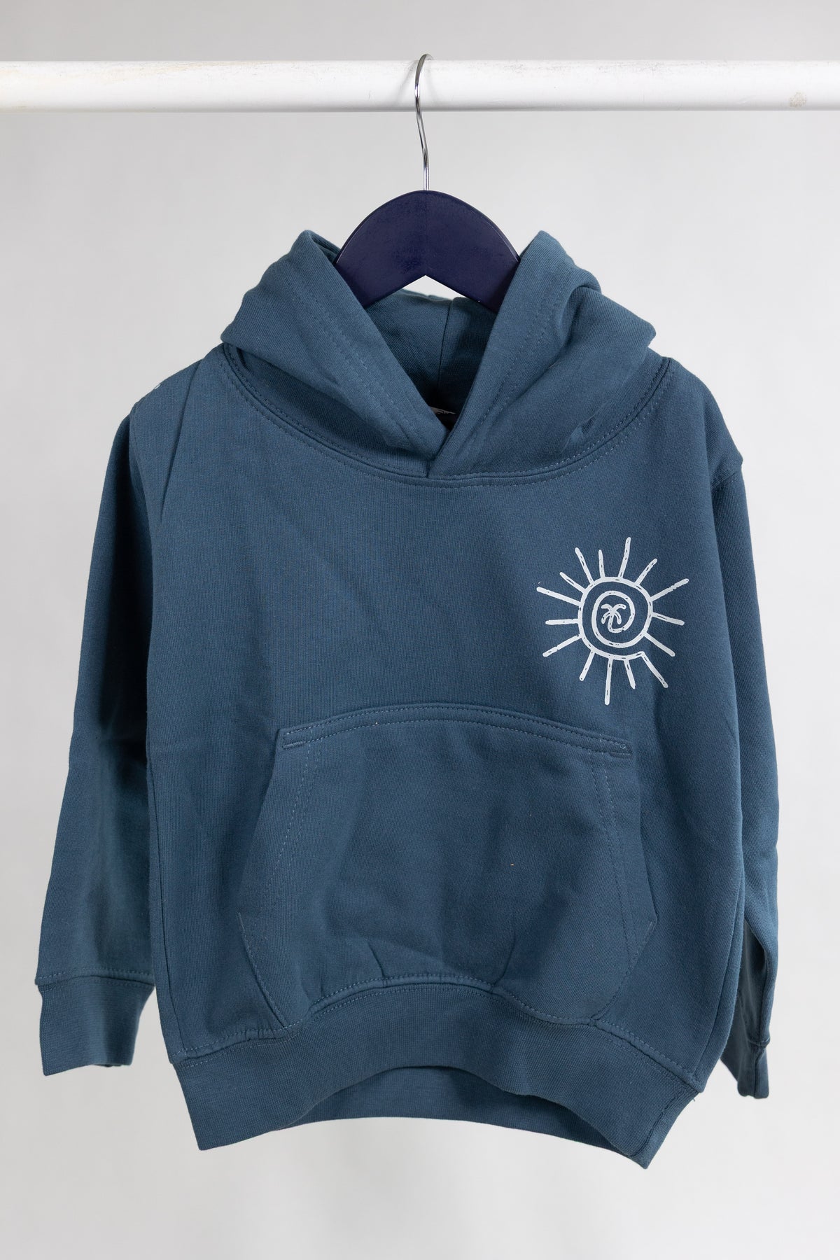 Sunshine Palm Tree Hoodie - Old Blue