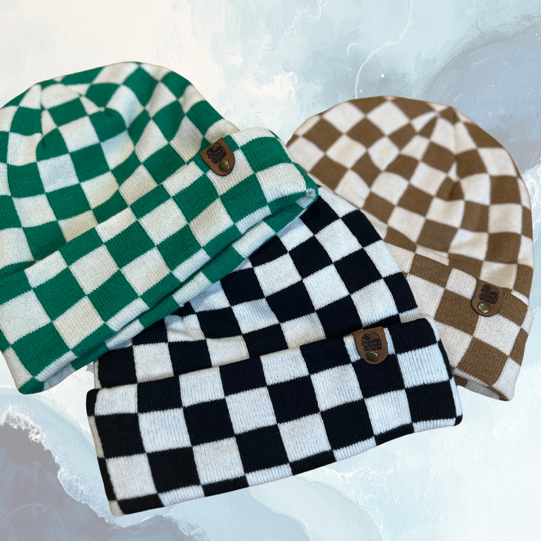 Adult Chequered Beanie