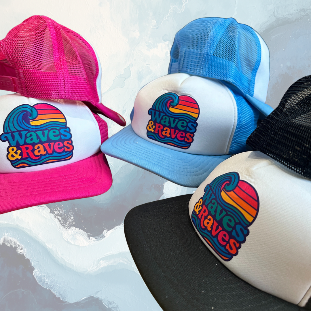 Junior Waves and Raves Snapback Trucker Cap