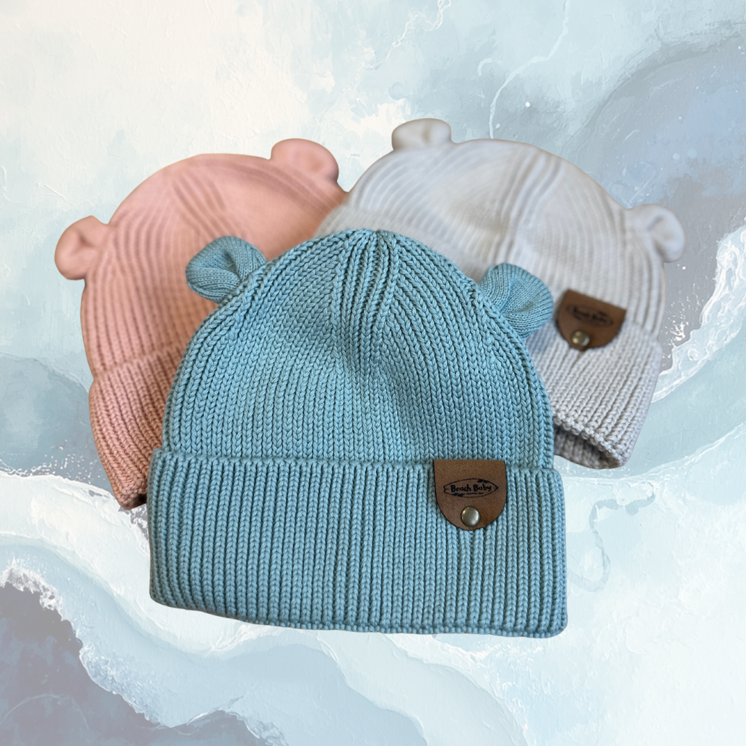 Kids Organic Beach Bear Beanie