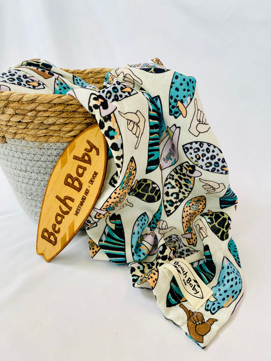 Beach Baby Boards Cotton Muslin Swaddle