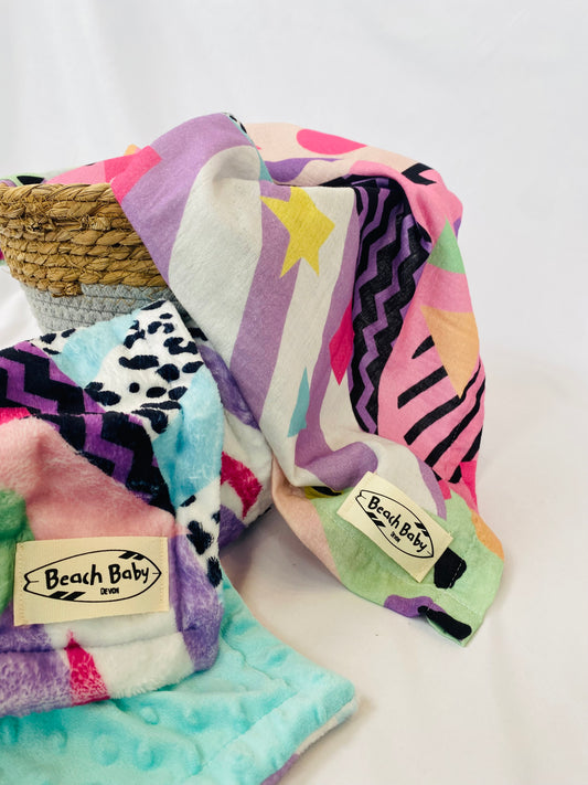 Retro Ski Splice Cotton Muslin Swaddle