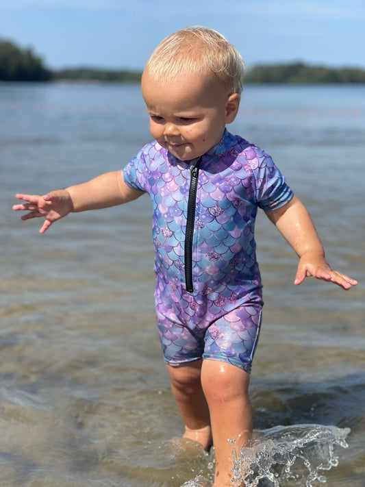 Zip Up Swim Suit - Underwater Mermaid