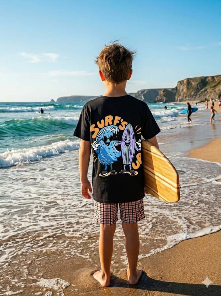 'Surfs Up' Oversized Organic Tee