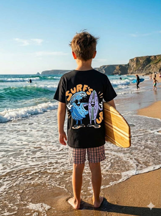 'Surfs Up' Oversized Organic Tee