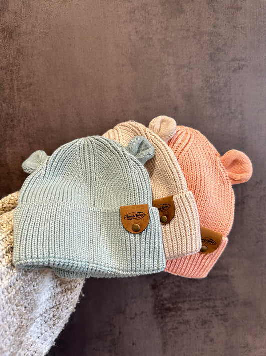 Kids Organic Beach Bear Beanie