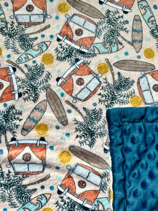 Campervans Minky Blanket