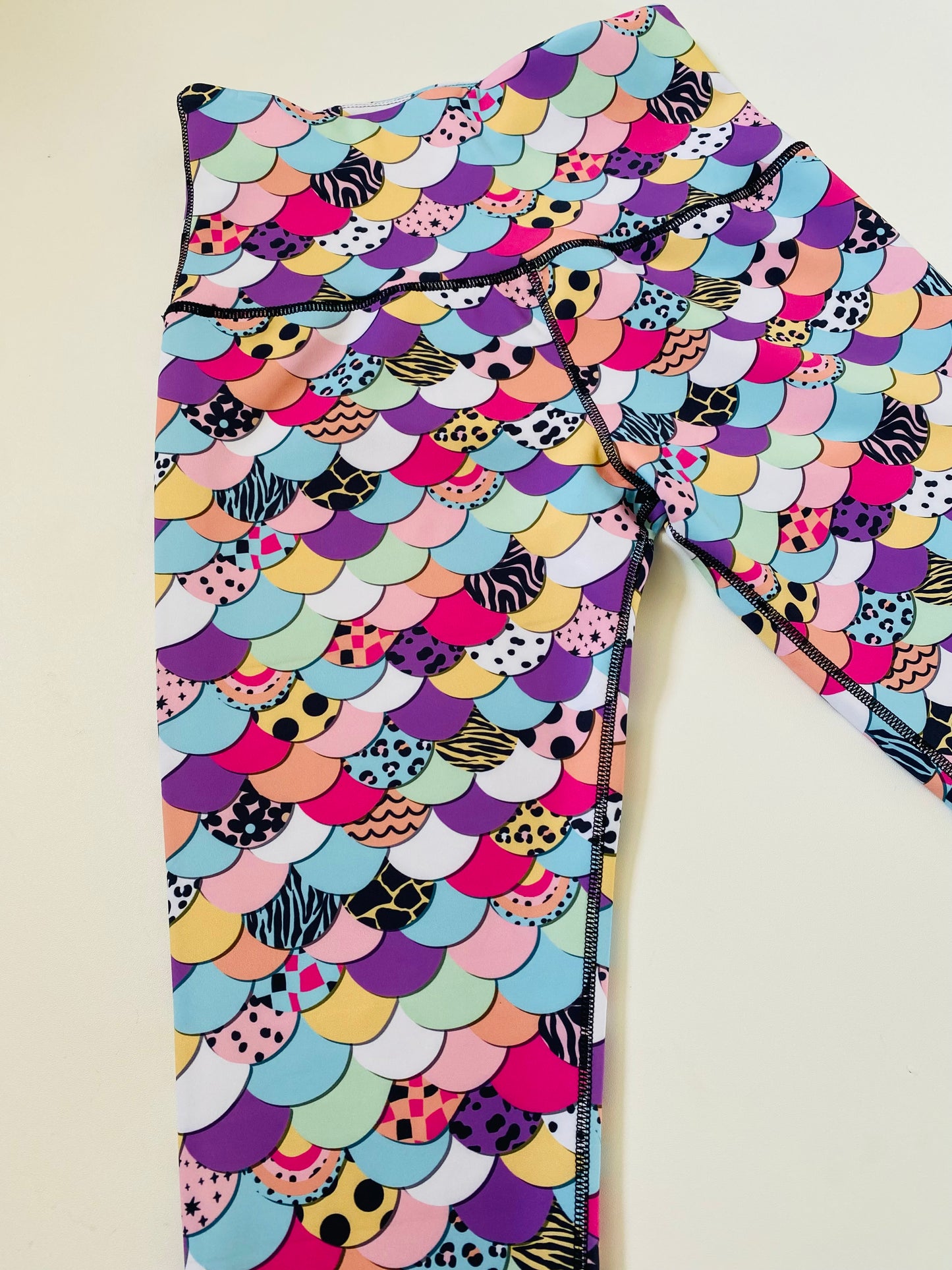 Adults Athletic Leggings - Mermaid Scales
