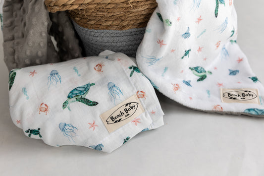 Turtle Tide Minky Blanket