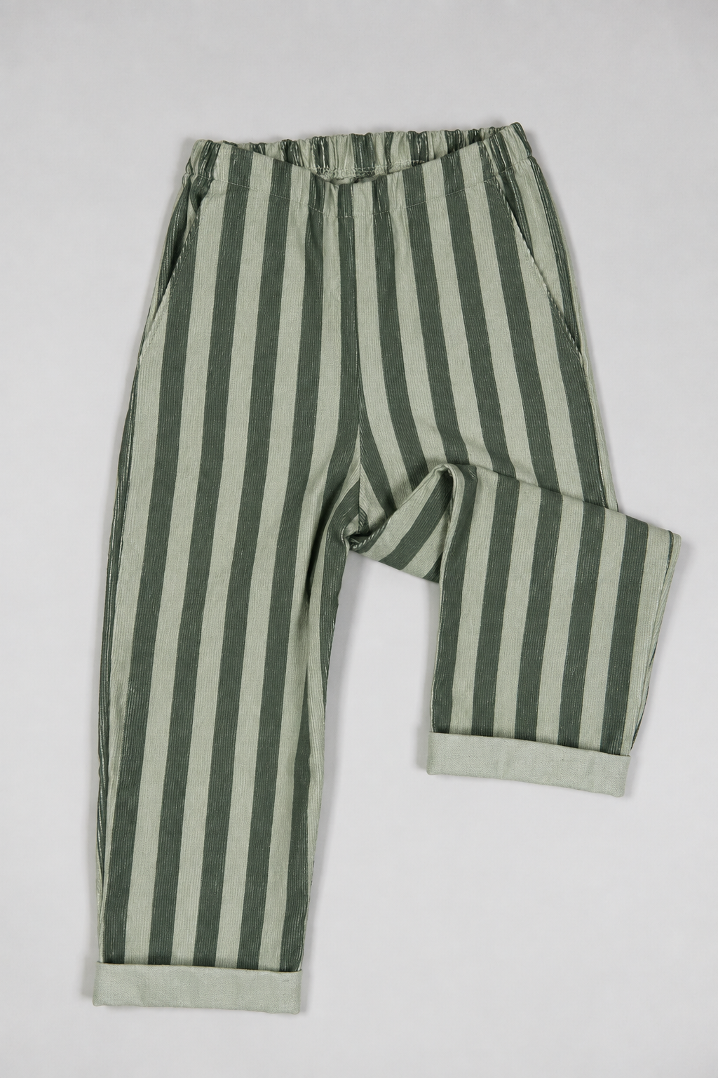 Green Humbug Stripe Corduroys