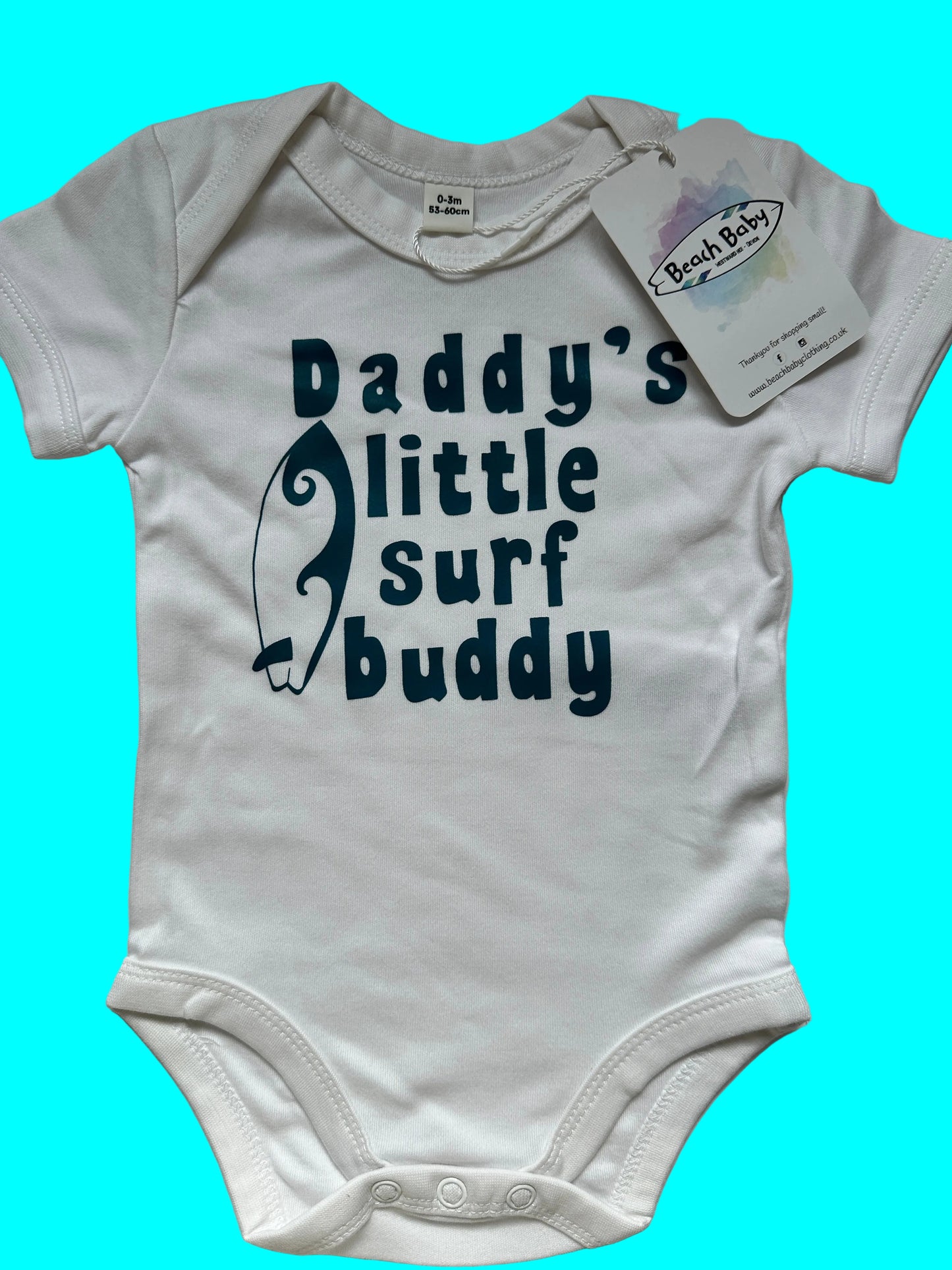 Beach Baby Vest - Daddy's Little Surf Buddy