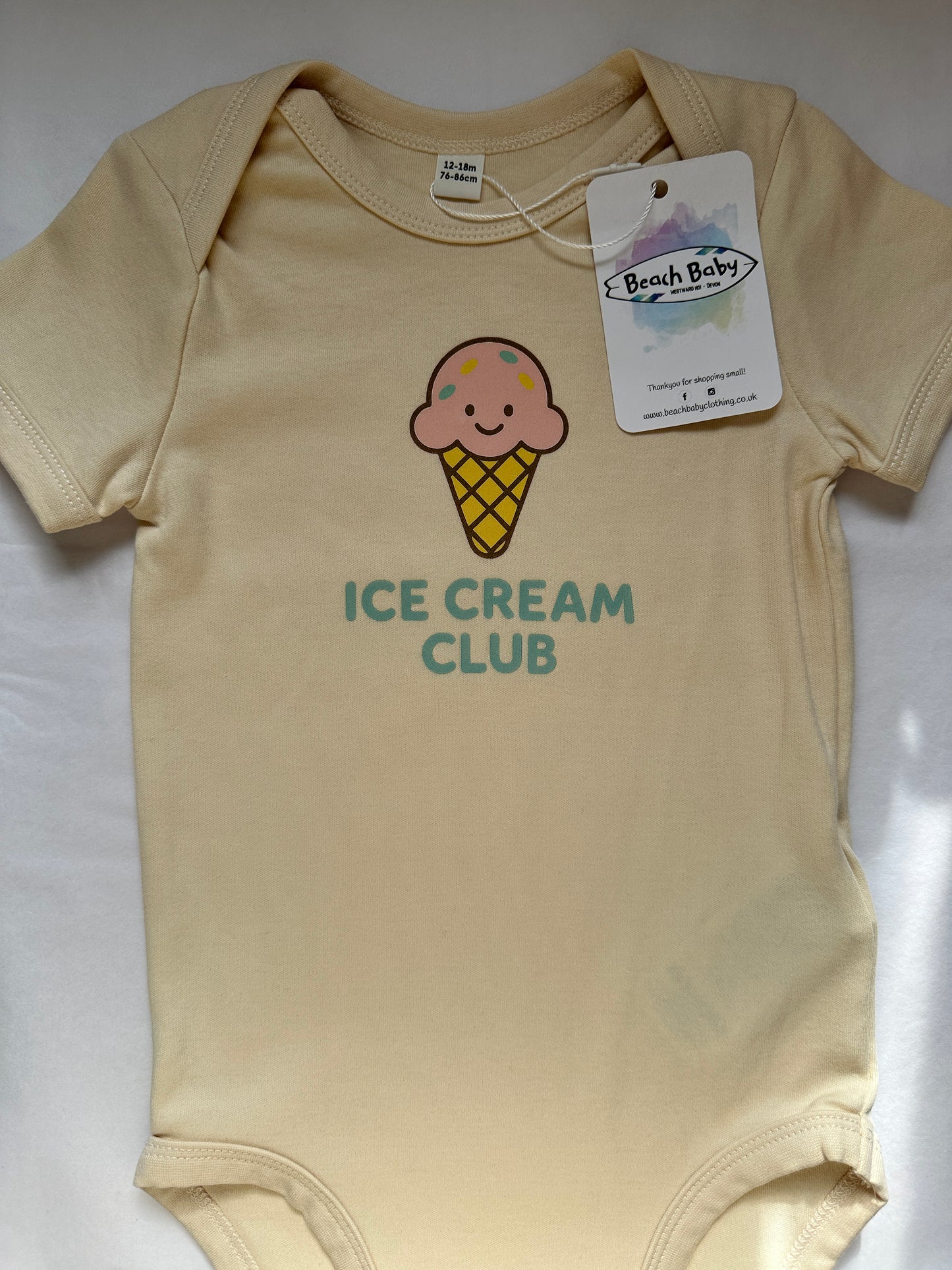 Beach Baby Vest - Ice Cream Club