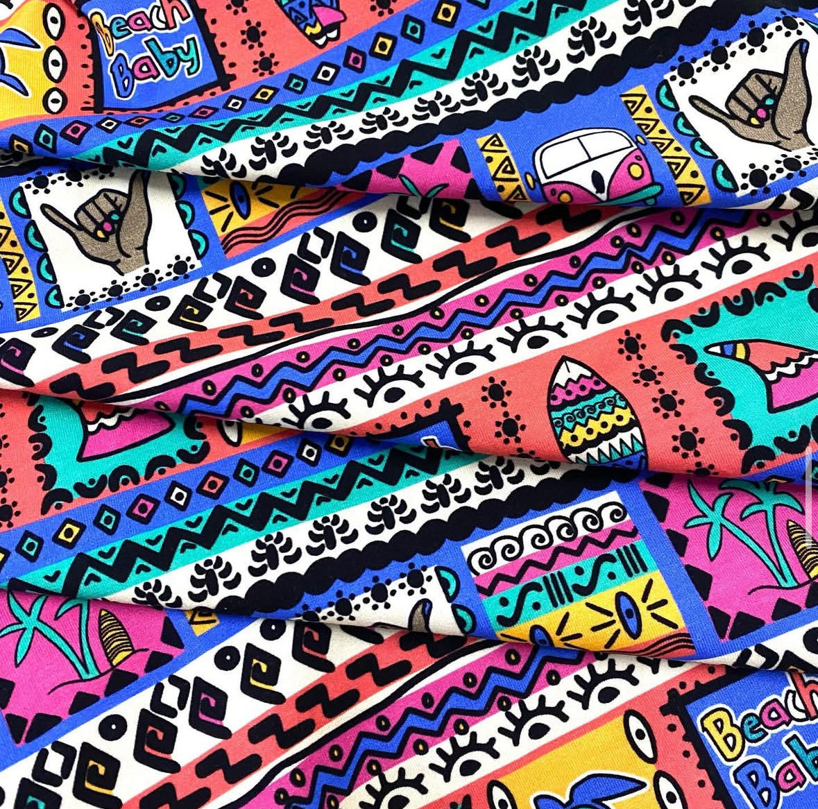 Beach Baby Aztec Cotton Muslin Swaddle