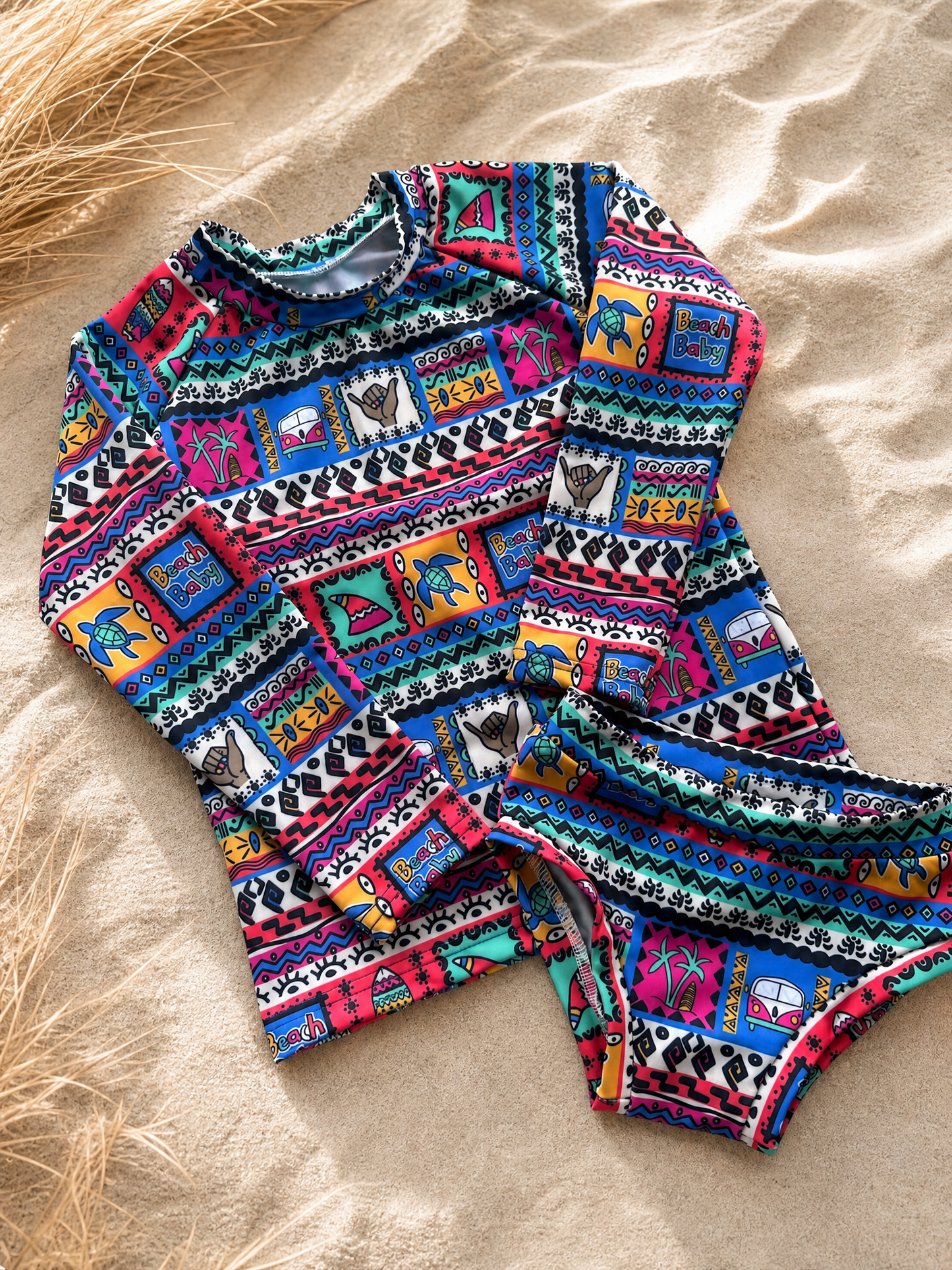 Rash Vest - Beach Baby Aztec