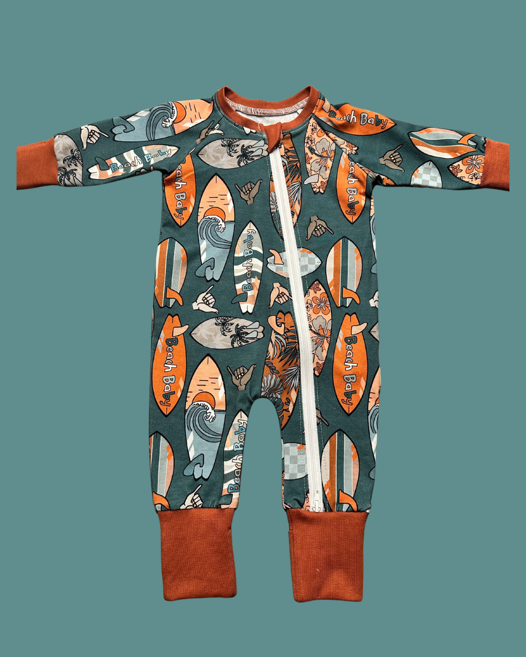 Hawaiian Surfboard Zippy Sleepsuits